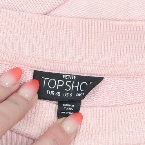 Topshop Women’s Pink Petite Sweatshirt UK 10