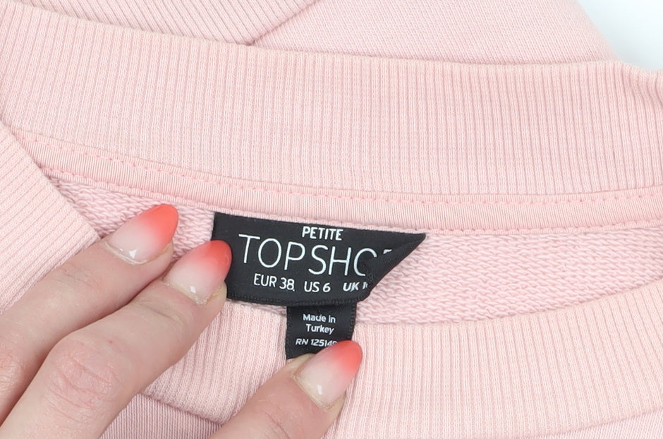 Topshop Women’s Pink Petite Sweatshirt UK 10