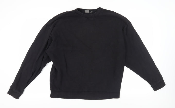 ASOS Unisex Black Pullover Sweatshirt, M, Crew Neck