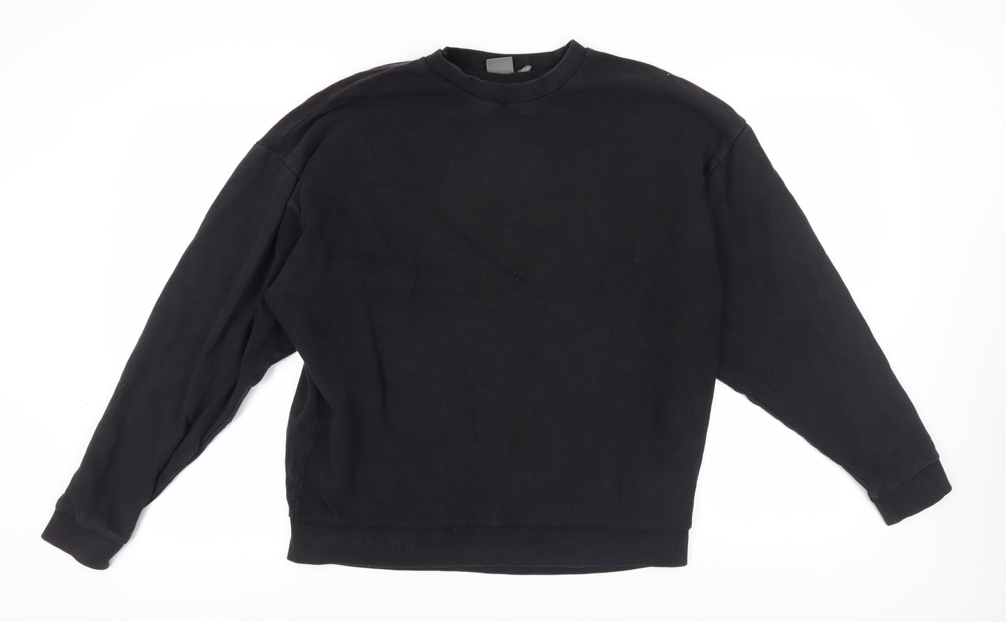 ASOS Unisex Black Pullover Sweatshirt, M, Crew Neck