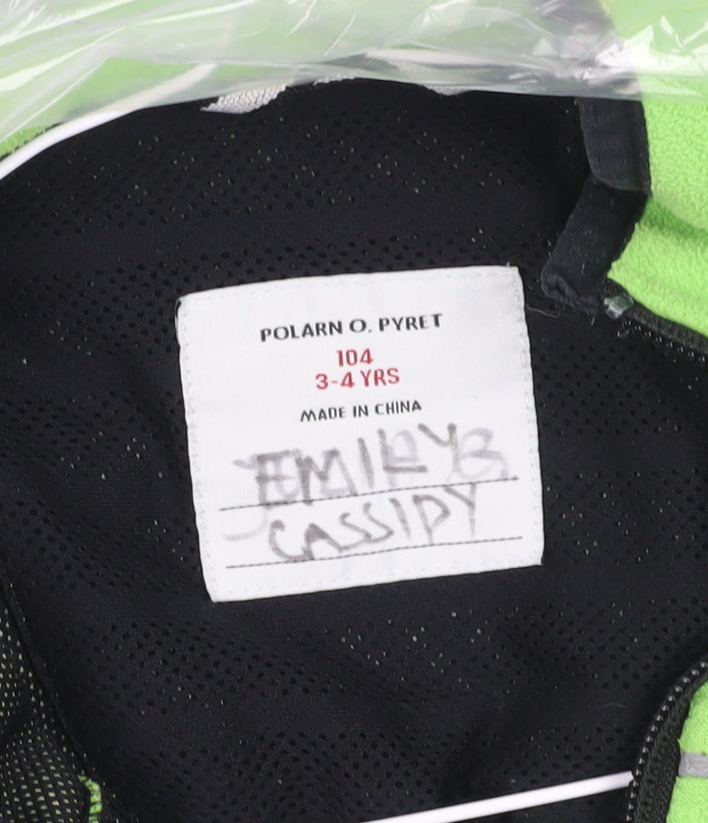 Polarn O. Pyret Boys Green Fleece Jacket 3-4 Years