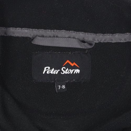 Peter Storm Boys Black Fleece Pullover Sweatshirt 7-8 Years