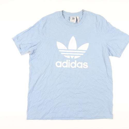 Adidas Men's Blue Graphic Logo T-Shirt, Size L