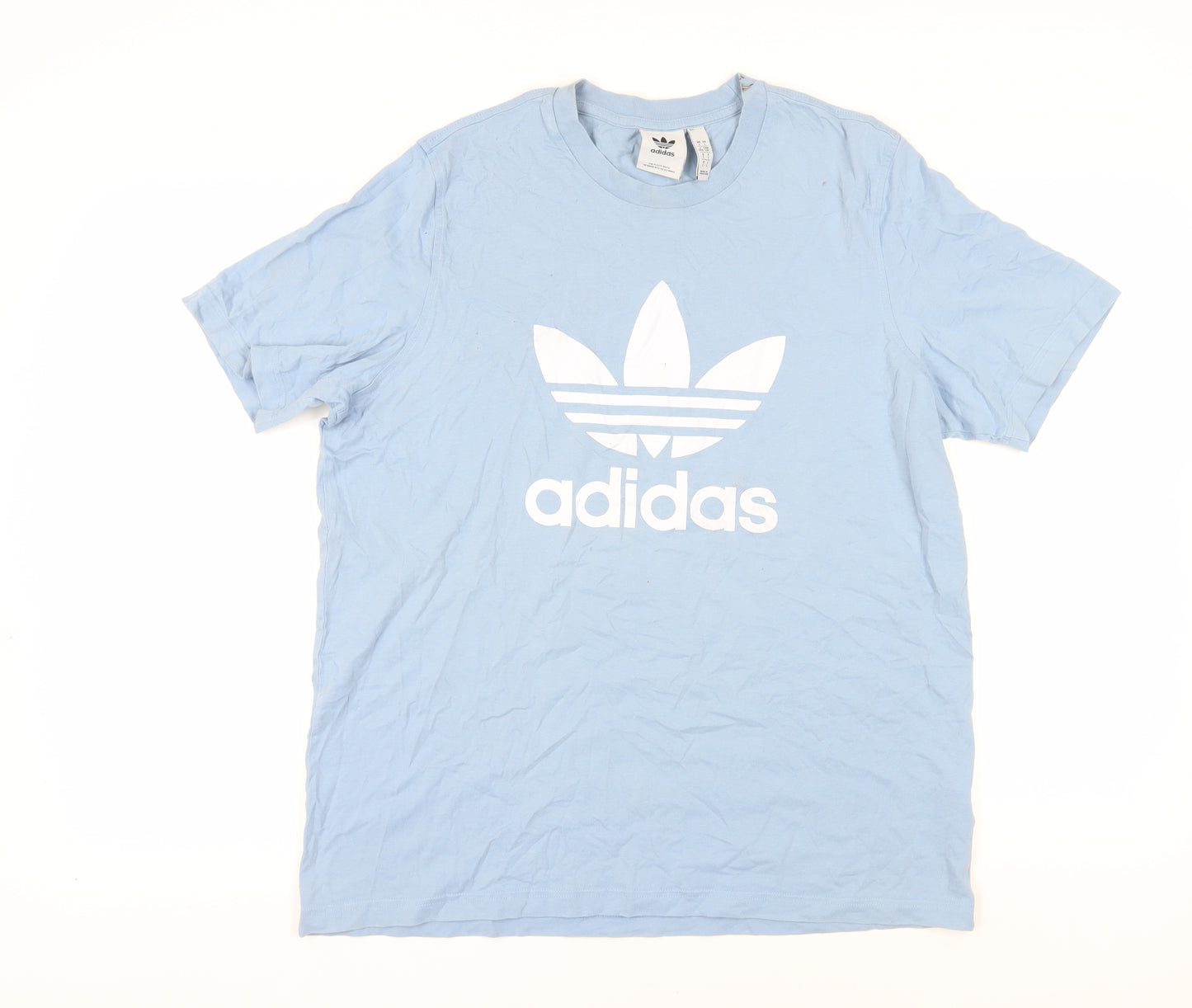 Adidas Men's Blue Graphic Logo T-Shirt, Size L