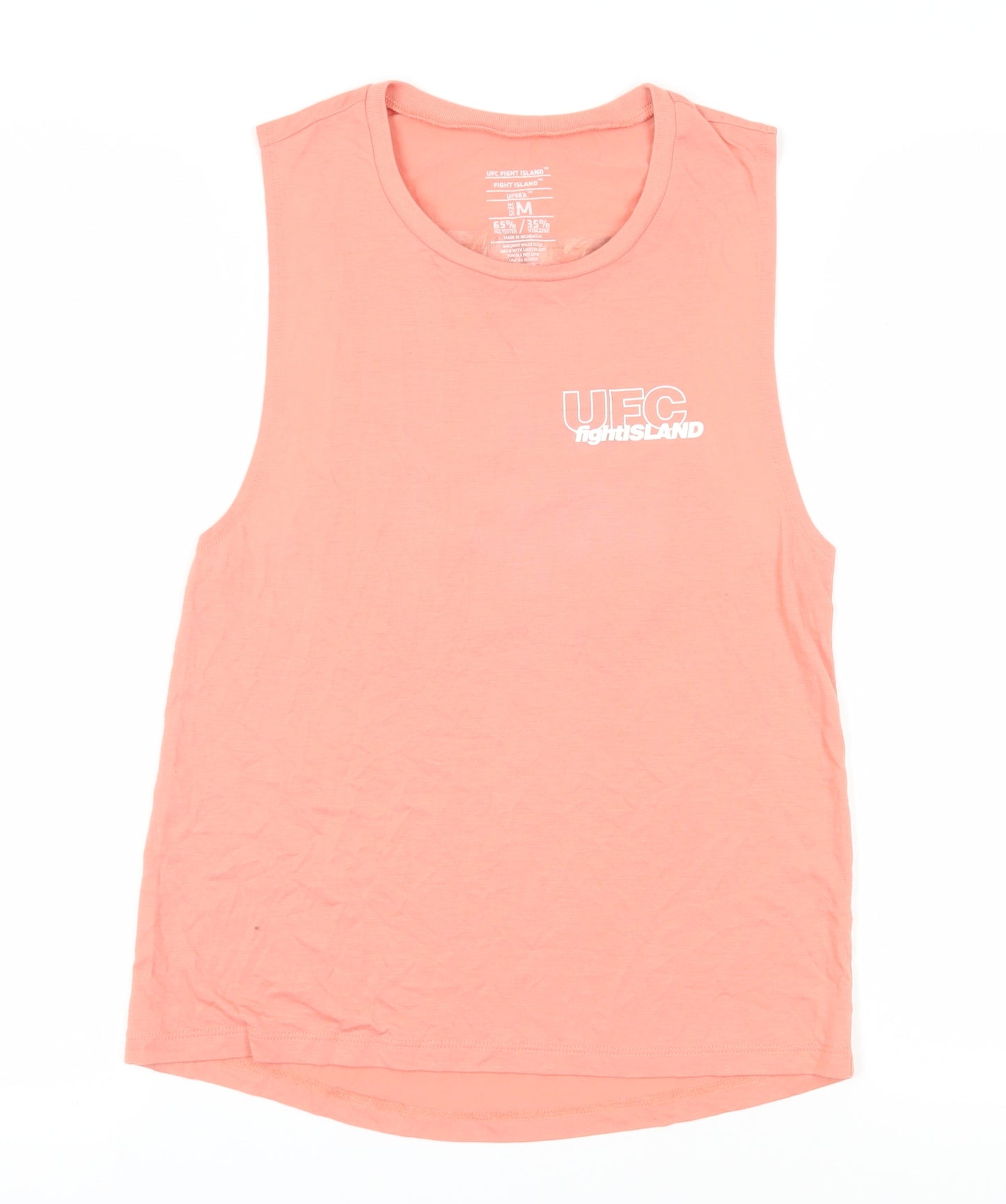 UFC Pink Women's Tank Top M Crew Neck Sleeveless Sports