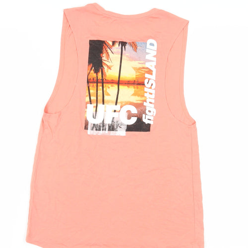 UFC Pink Women's Tank Top M Crew Neck Sleeveless Sports