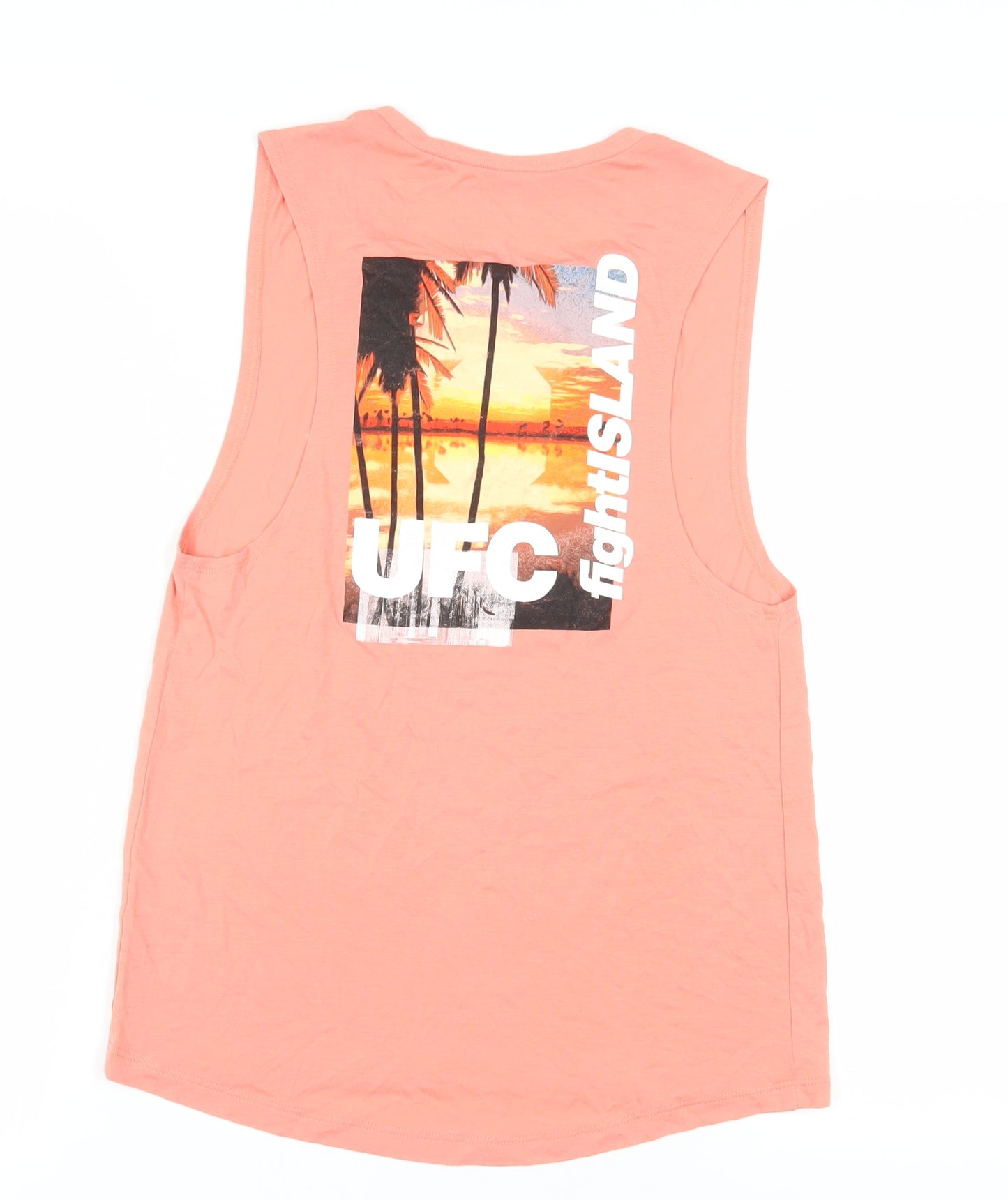 UFC Pink Women's Tank Top M Crew Neck Sleeveless Sports