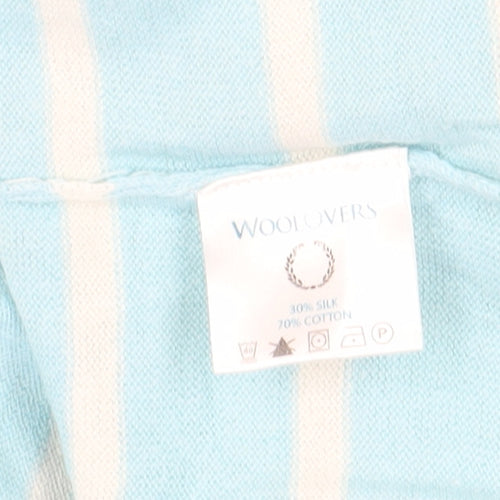 WoolOvers Women's Blue Striped Pullover Jumper, Size L