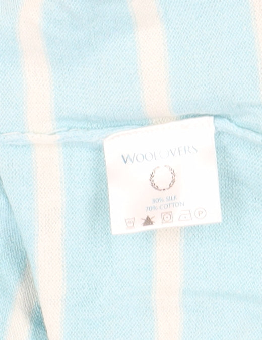 WoolOvers Women's Blue Striped Pullover Jumper, Size L