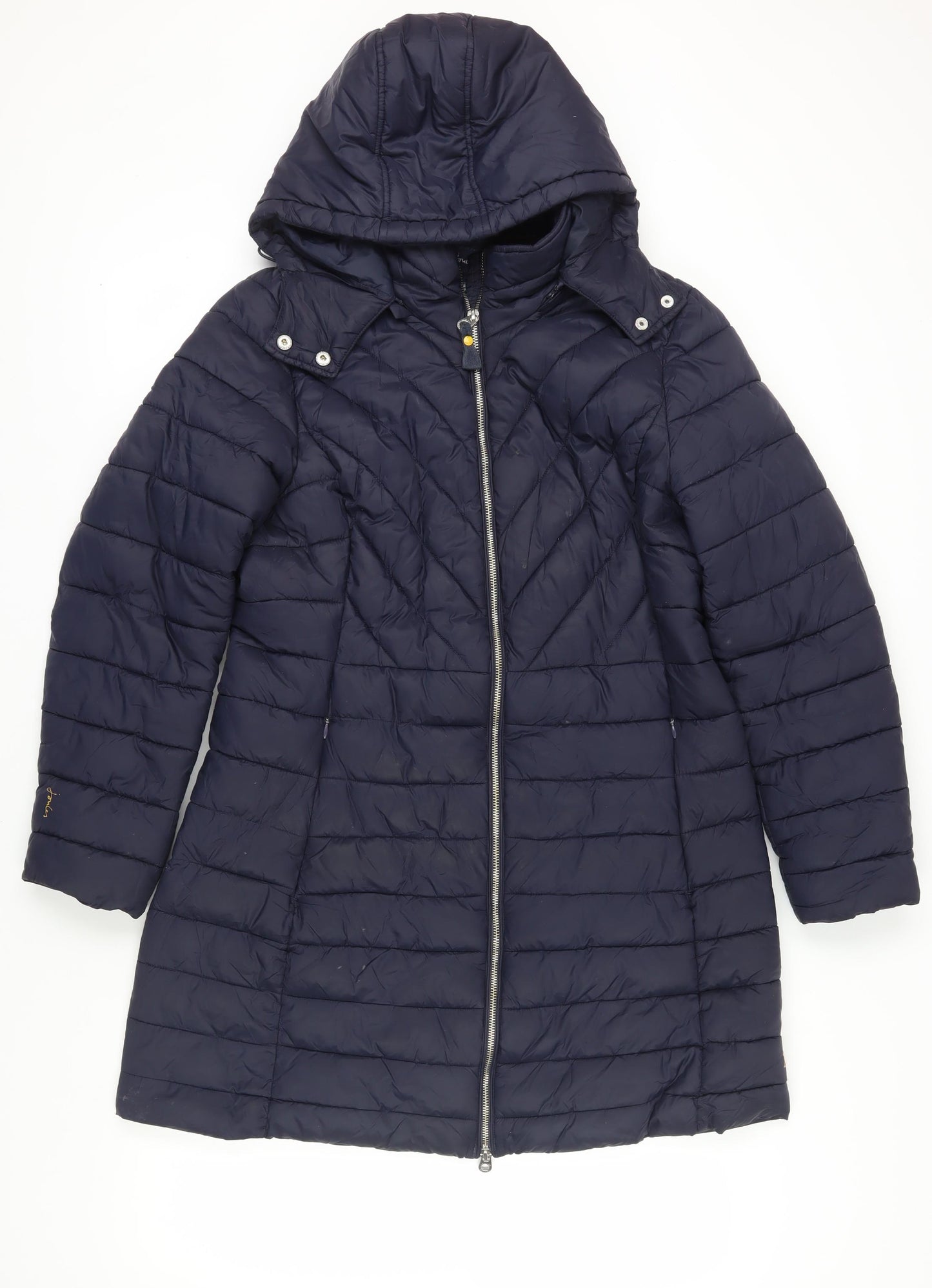 Joules Women's Blue Puffer Jacket UK 16 Hooded Coat