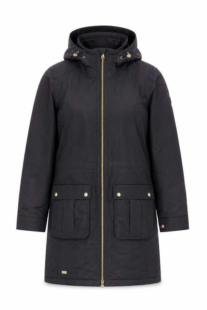 Regatta Women's Black Parka Jacket Size 10 Hooded Outdoor