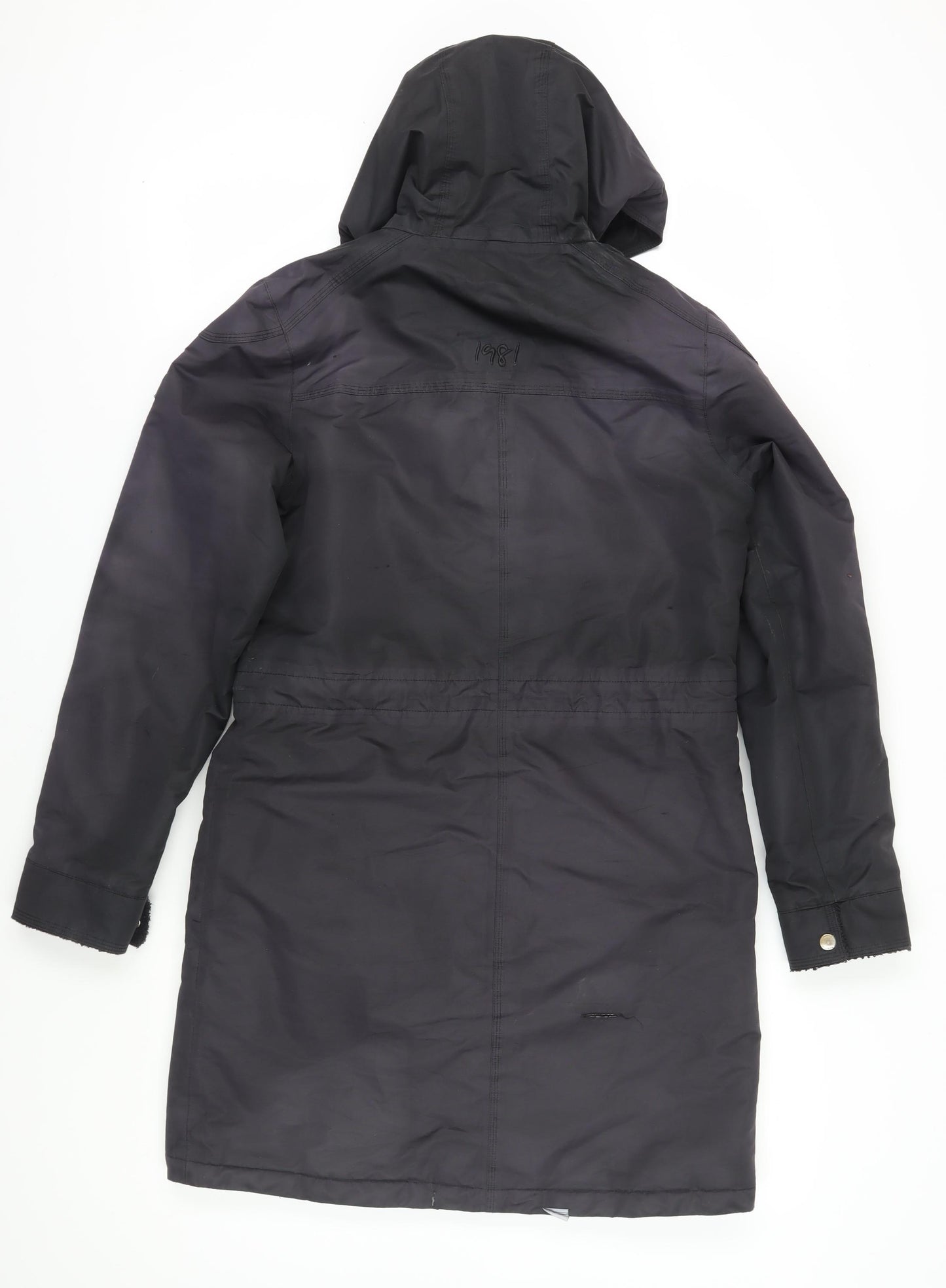 Regatta Women's Black Parka Jacket Size 10 Hooded Outdoor