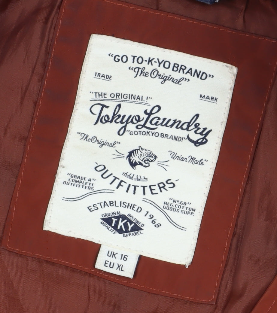 Tokyo Laundry Women's Brown Puffer Jacket Size 16