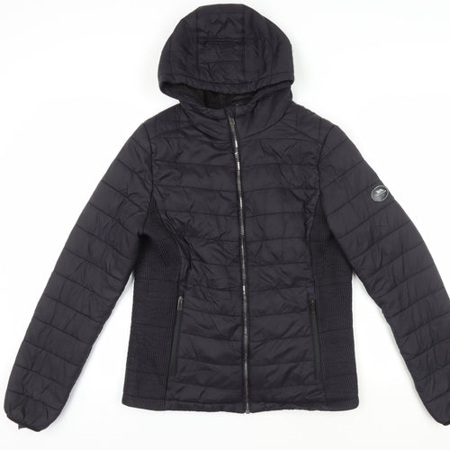 Trespass Women's Black M Puffer Jacket Hooded Casual