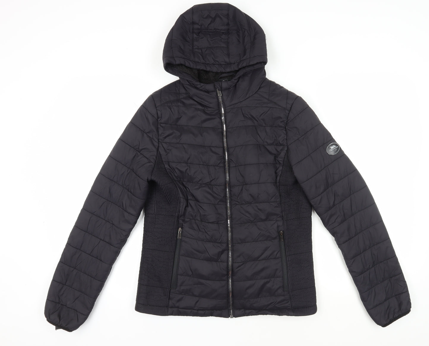 Trespass Women's Black M Puffer Jacket Hooded Casual