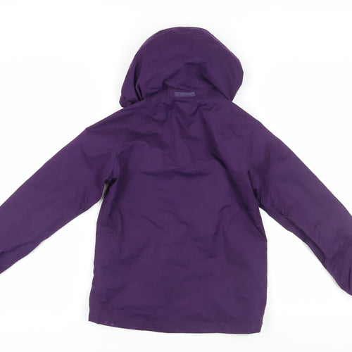 Peter Storm Girls Purple Hooded Jacket 9-10 Years Weatherproof