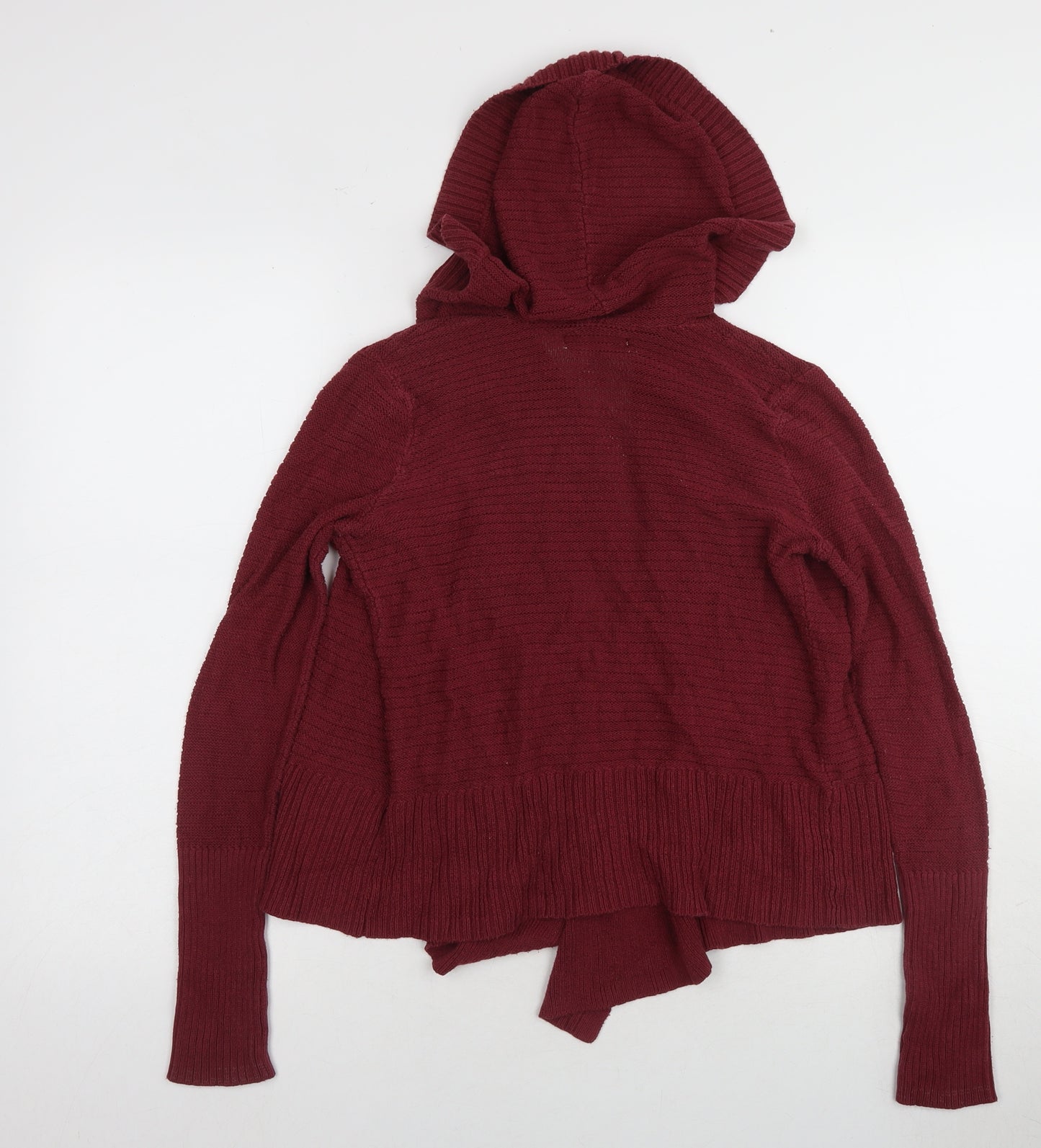 Hollister Women's Red Hooded Cardigan XS