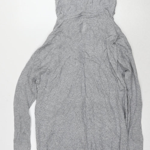 Mantaray Women's Grey Cardigan Size 14 Hooded Knit