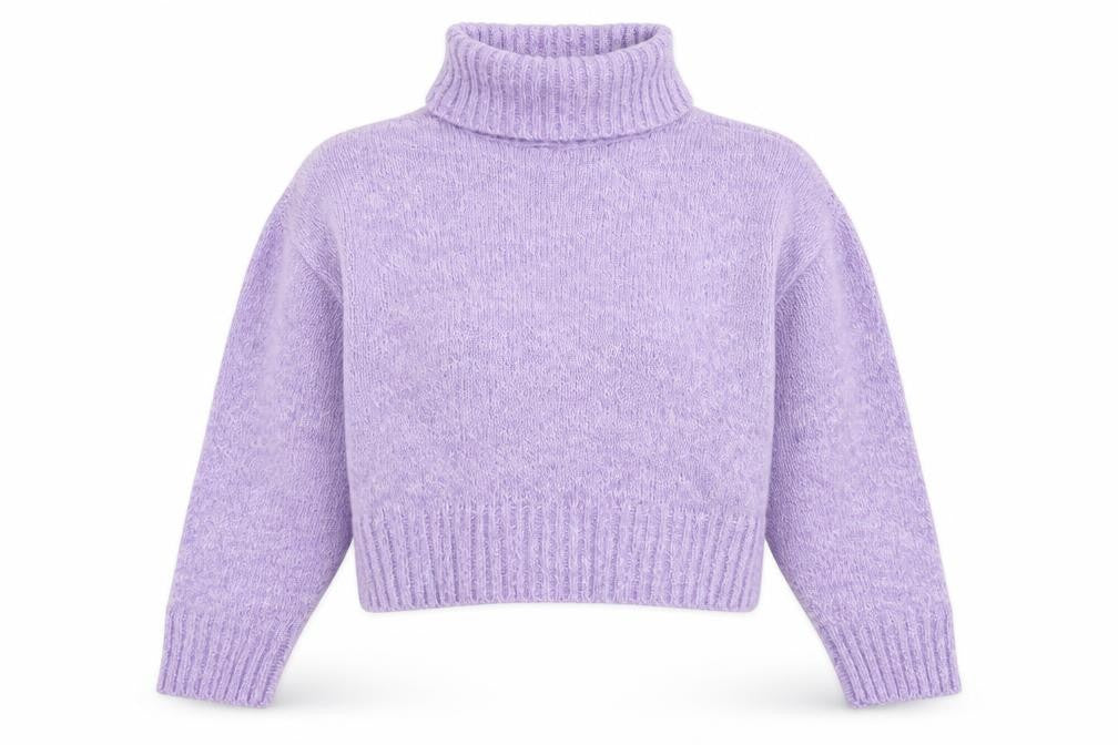 Brave Soul Women's Purple Roll Neck Jumper Size 14