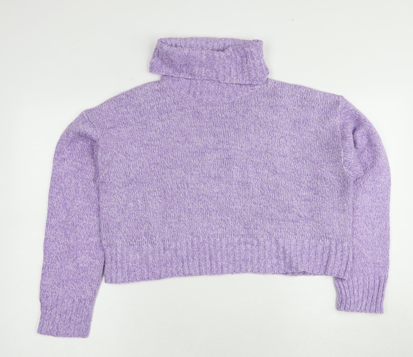 Brave Soul Women's Purple Roll Neck Jumper Size 14