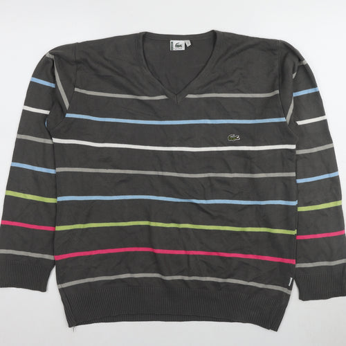 Lacoste Men's Multicoloured Striped Pullover M