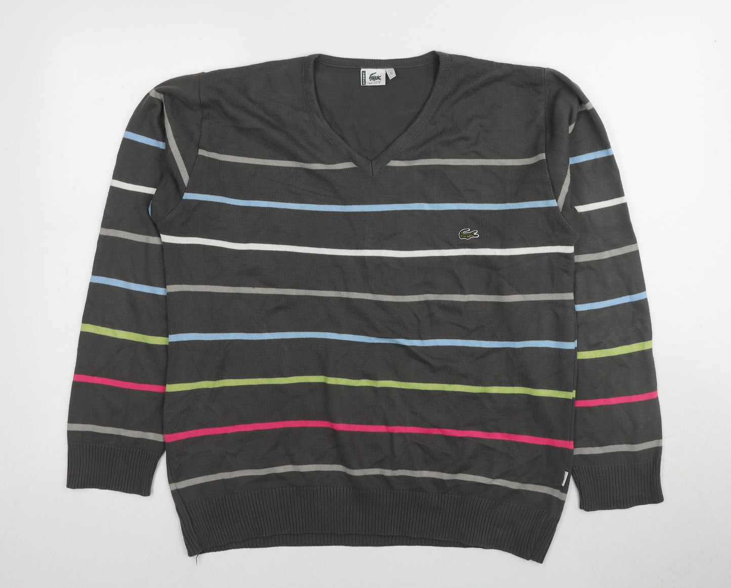 Lacoste Men's Multicoloured Striped Pullover M