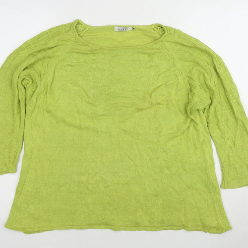 Masai Women's Green Linen Tunic Jumper M