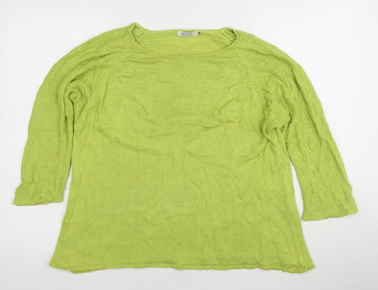 Masai Women's Green Linen Tunic Jumper M