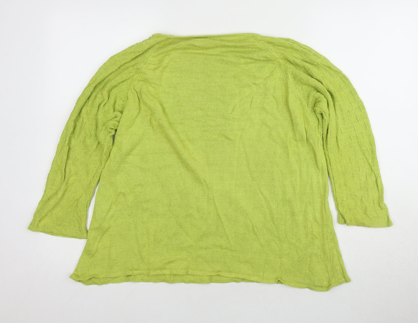 Masai Women's Green Linen Tunic Jumper M