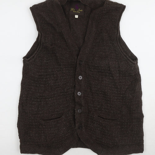 Tom Joule Women's Brown Knit Vest - Size L