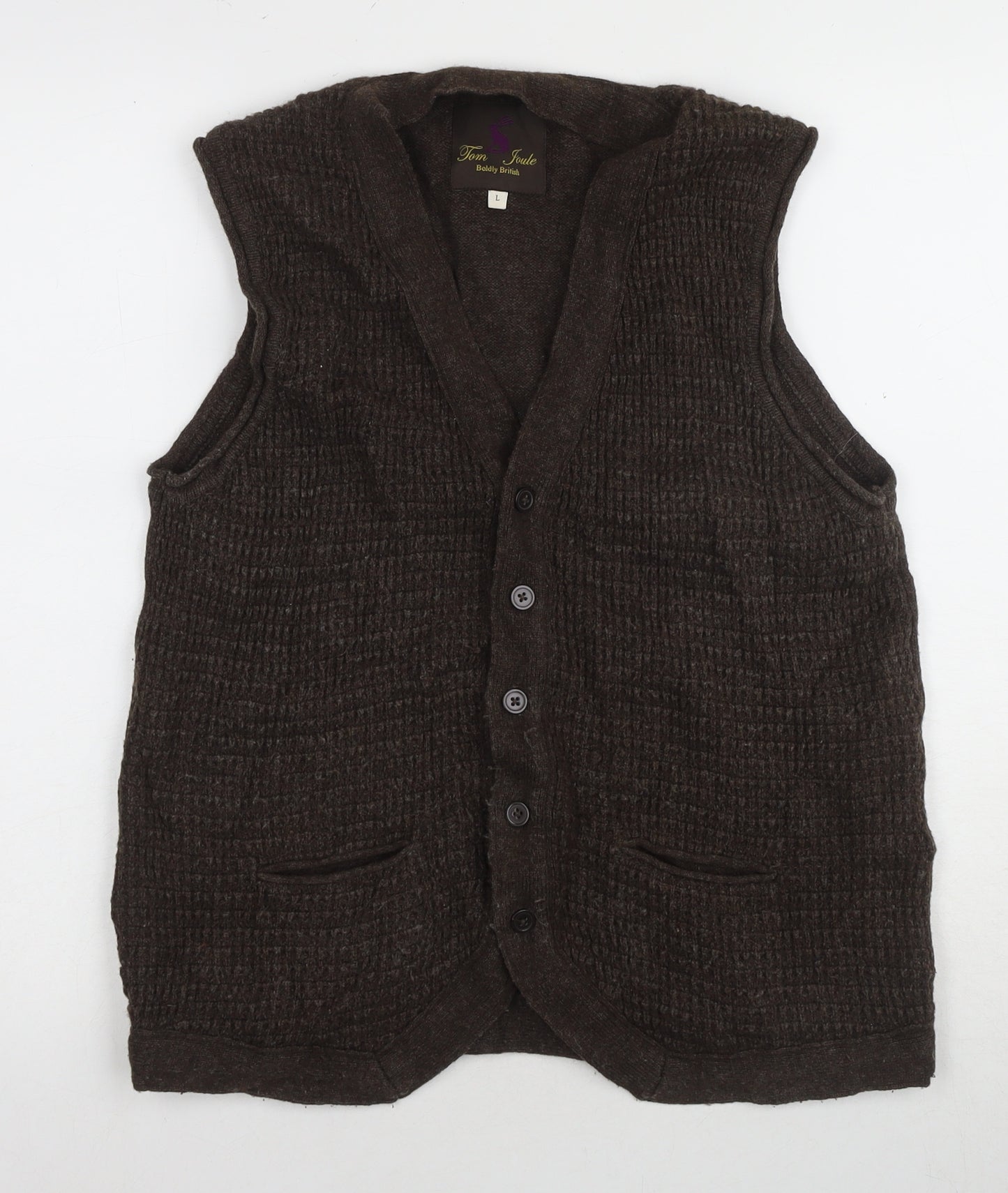 Tom Joule Women's Brown Knit Vest - Size L