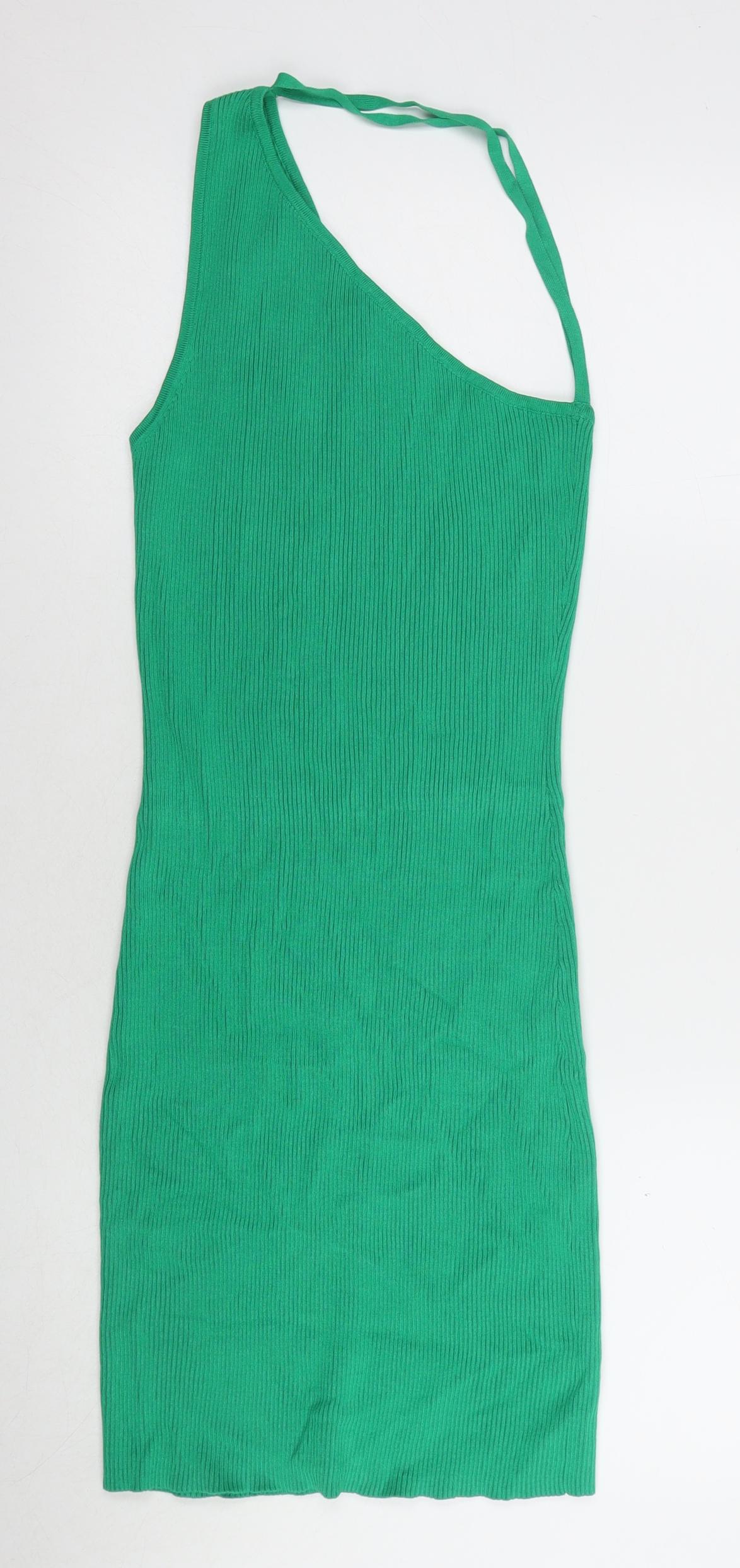 Collusion Green Slip Dress UK 14 - Lightweight Summer Wear