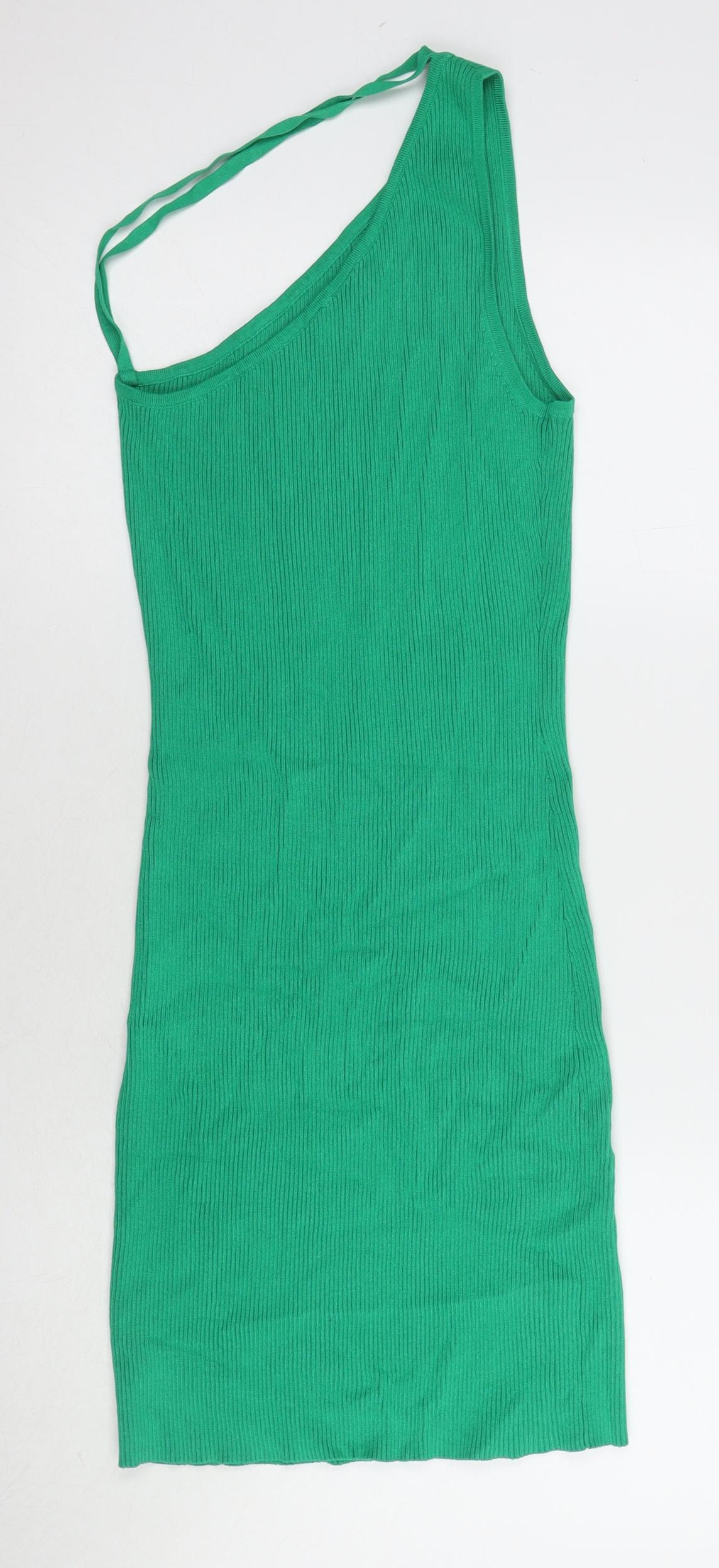 Collusion Green Slip Dress UK 14 - Lightweight Summer Wear