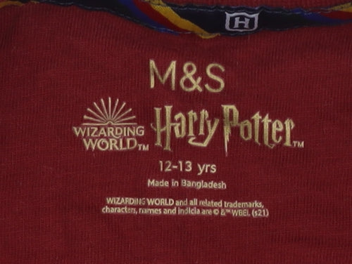 Marks and Spencer Boys Red Harry Potter Pyjama Top 12-13 Years