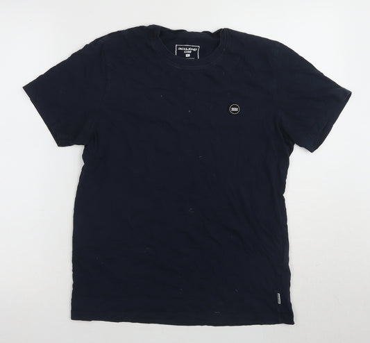 Jack & Jones Black Men's T-Shirt Size S, Logo Accent