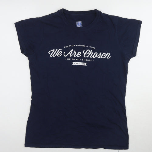 Everton Women's Blue T-Shirt, Size 14, Short Sleeve, Casual