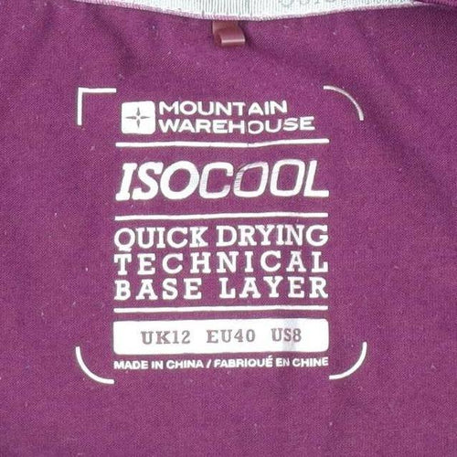 Mountain Warehouse Women's Purple Quick Dry T-Shirt, Size 12