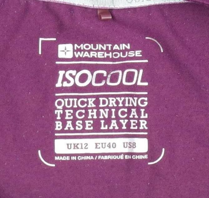 Mountain Warehouse Women's Purple Quick Dry T-Shirt, Size 12