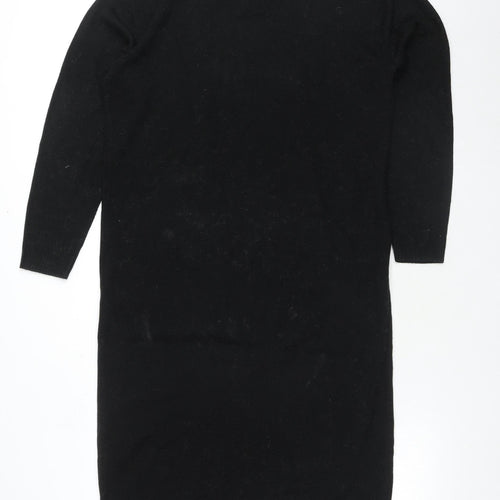 Collusion Women's Black Roll Neck Dress Size 10