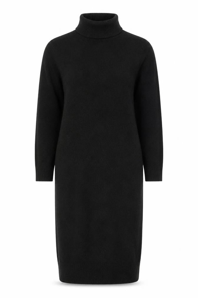 Front view of Collusion Women's Black Roll Neck Dress, size 10