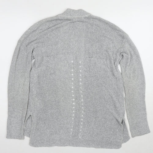 White Stuff Women's Grey Cardigan, Size 8, Open-Knit Style