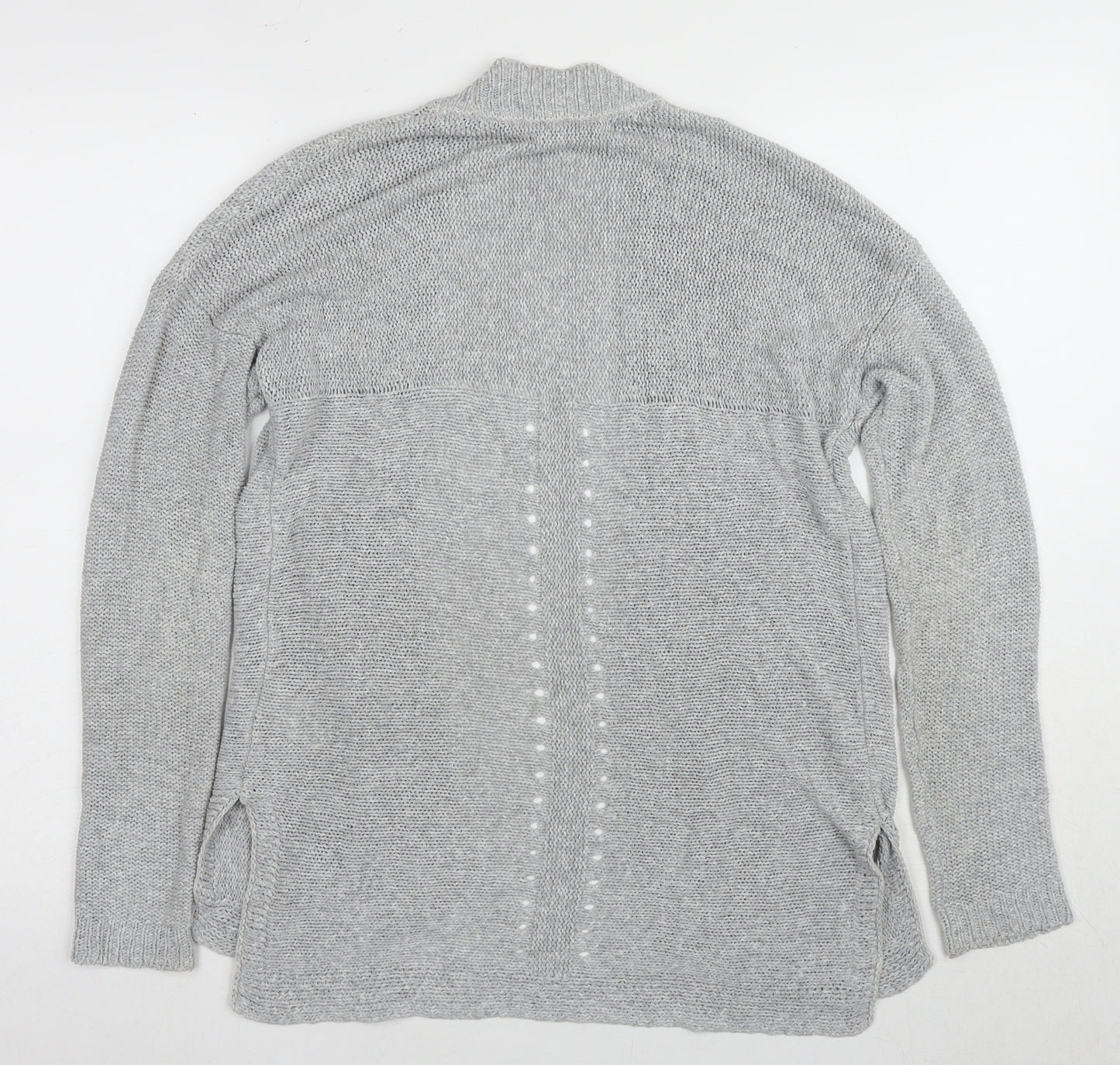 White Stuff Women's Grey Cardigan, Size 8, Open-Knit Style