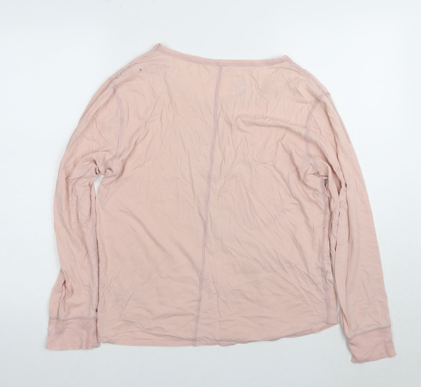 GAP Women's Pink Long Sleeve Cotton T-Shirt