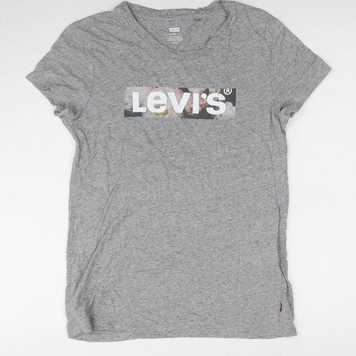Levi's Grey Unisex T-Shirt, S, Casual Crew Neck