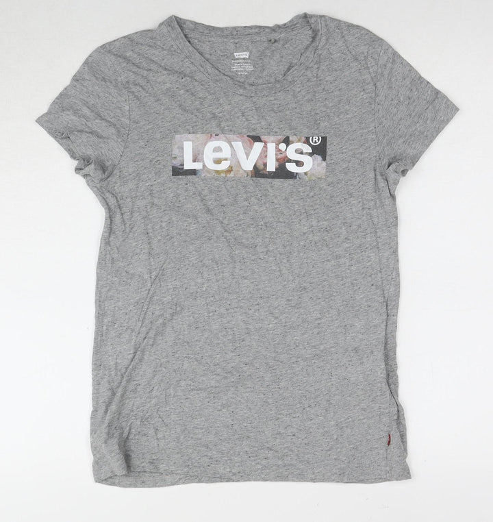 Levi's Grey Unisex T-Shirt, S, Casual Crew Neck