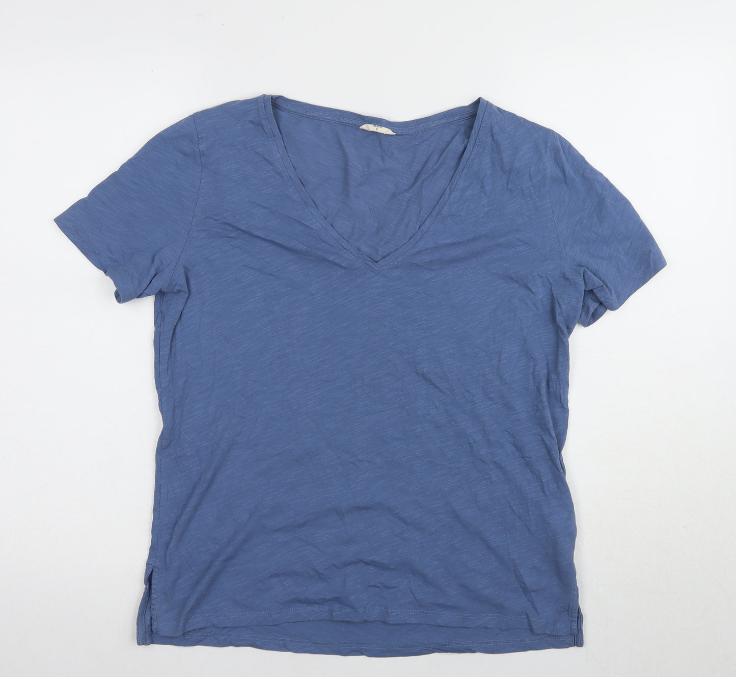 Hush Women's Blue Cotton V-Neck T-Shirt M