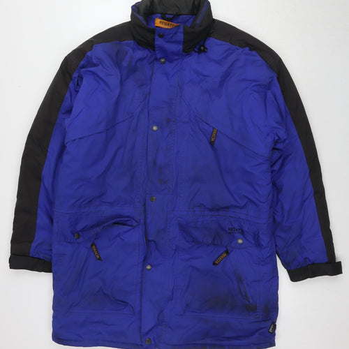 Regatta Men's Blue Parka Jacket - Hooded Outdoor