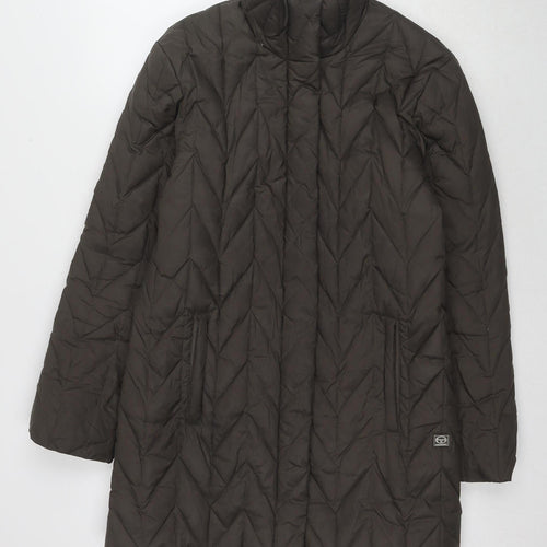 Sergio Tacchini Women's Brown Quilted Jacket, Size 16