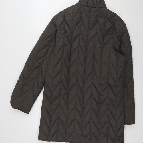 Sergio Tacchini Women's Brown Quilted Jacket, Size 16