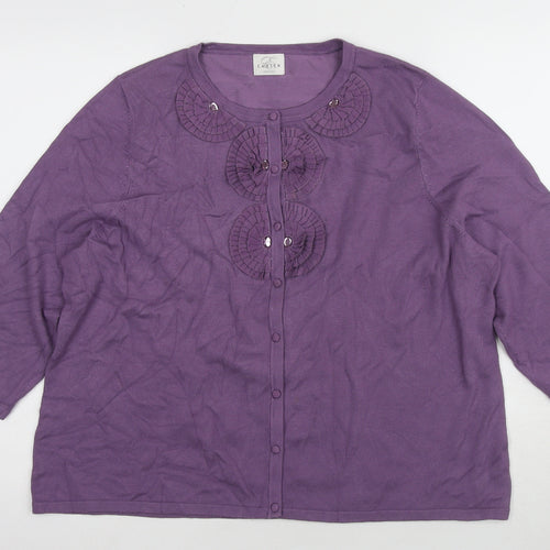 Eastex Women's Purple Cardigan Size 20